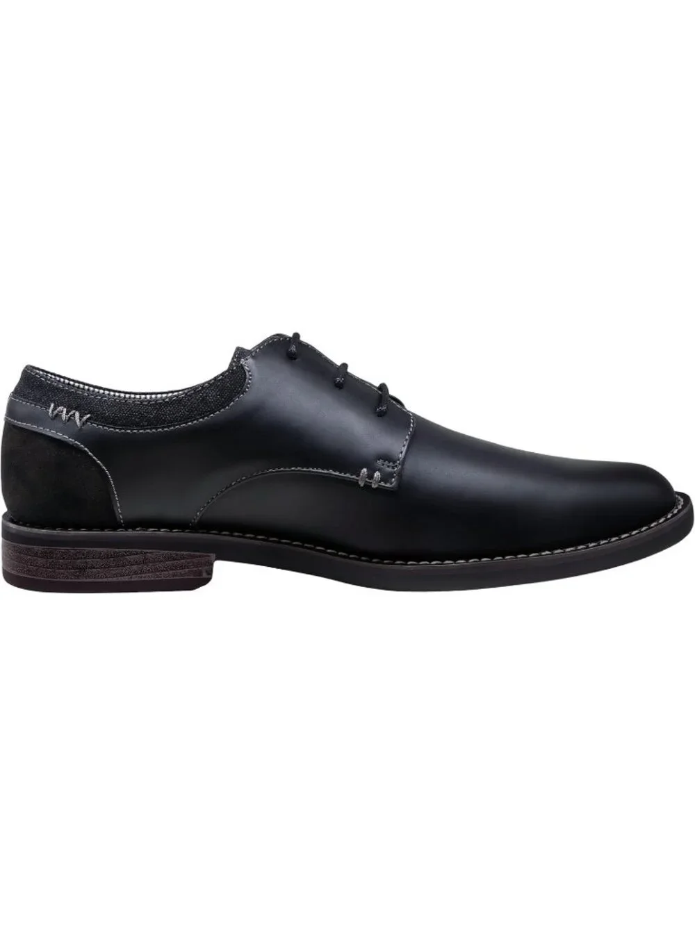 Men All Black Breathable Upper Lace Up Retro Business Classic Dress Oxford Shoes
